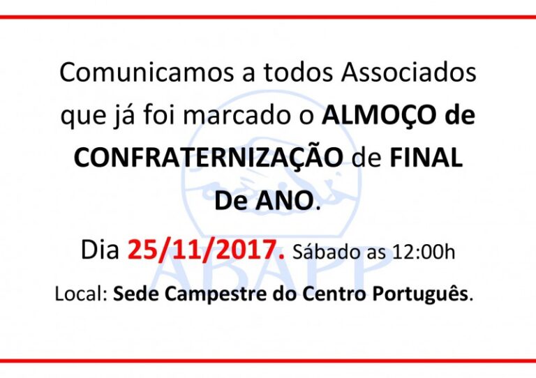 almoco de confraternizacao 2017