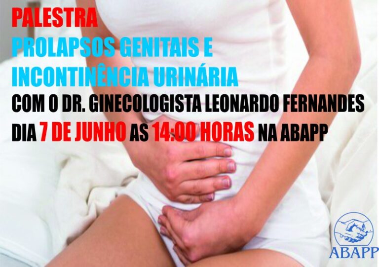 palestra prolapsos genitais e incontinencia urinaria